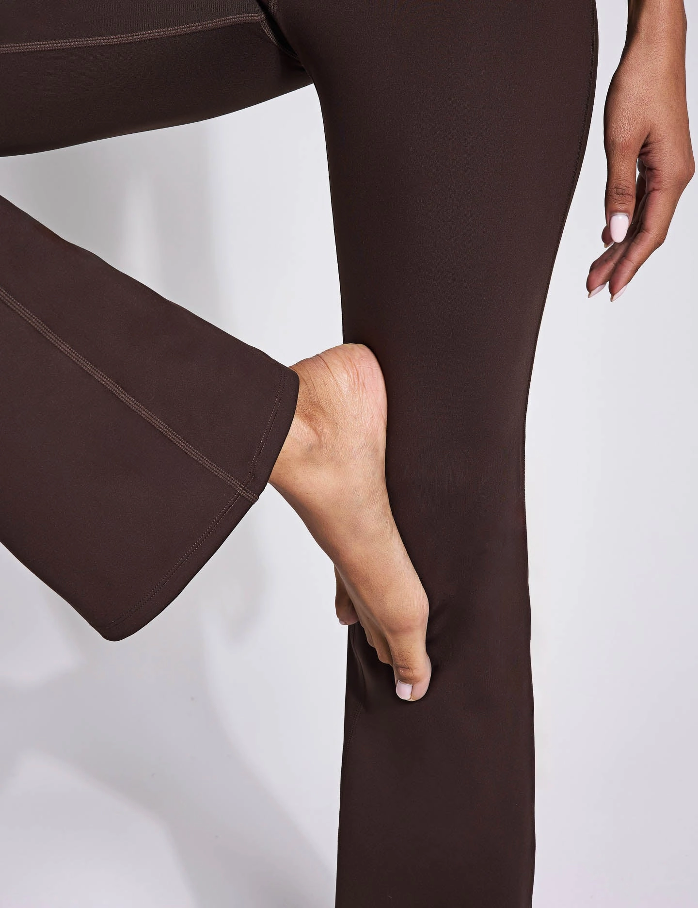 Compressive Flare Legging - Cocoa Bean Performance Fabric