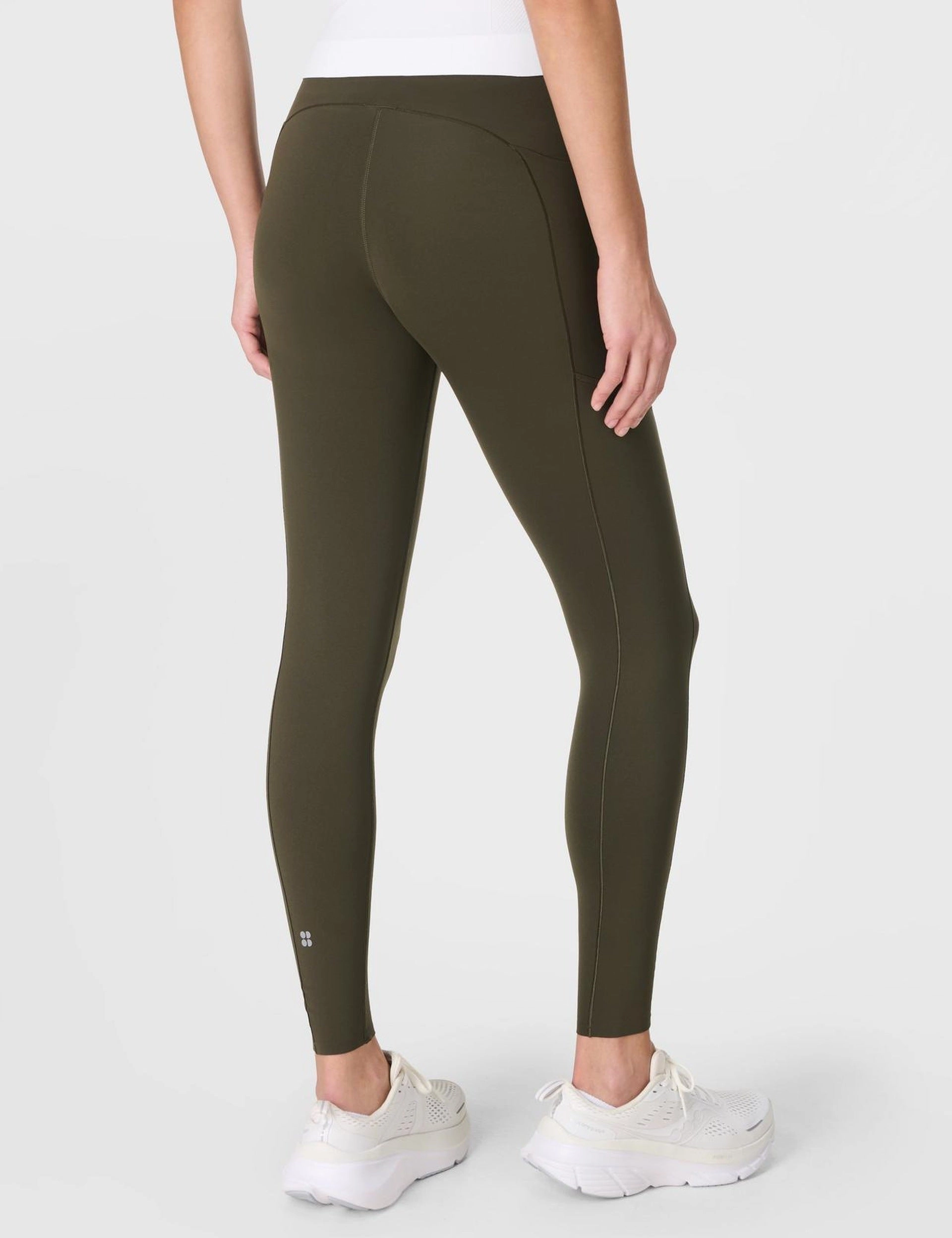 HighDensity Weave Power UltraSculpt High Waisted Gym Leggings - Nori Green