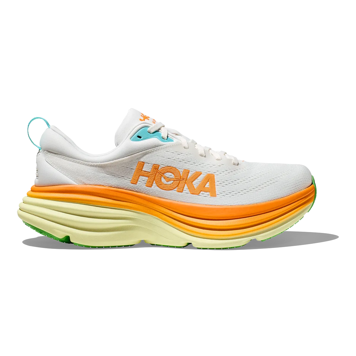 low - top Foot Stabilization Hoka Bondi 8 - Blanc de Blanc - Solar Flare
