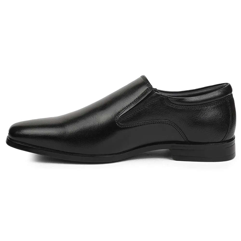 Healers Black Formal Non Lacing Mocassin Shoes For Men UDL-8 By Liberty Natural Gait Technology