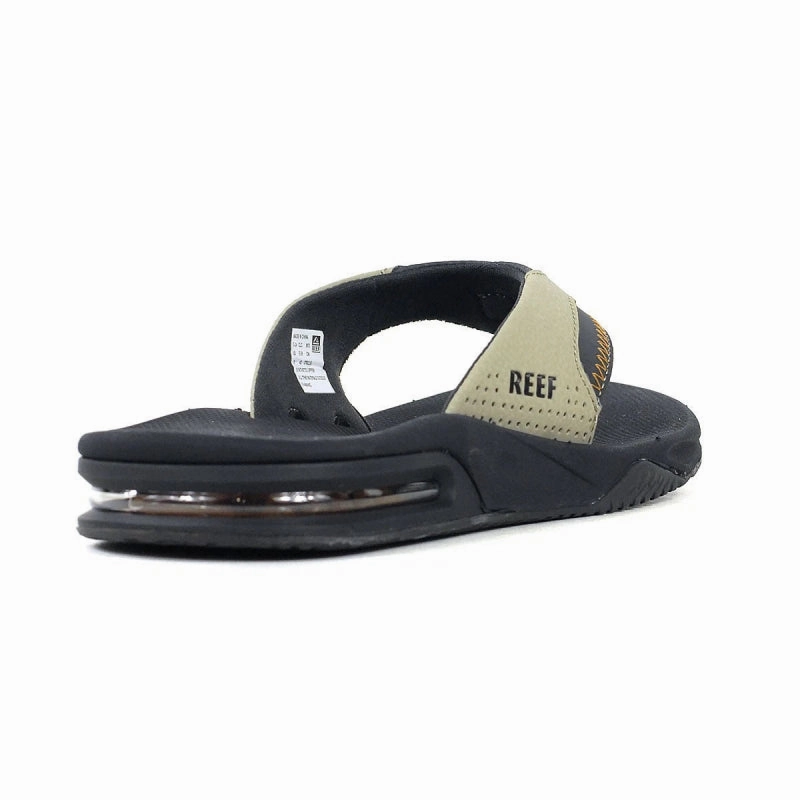 Nature Glow SustainableTextiles Reef Men's Fanning Flip Flops - Olive/Sudan