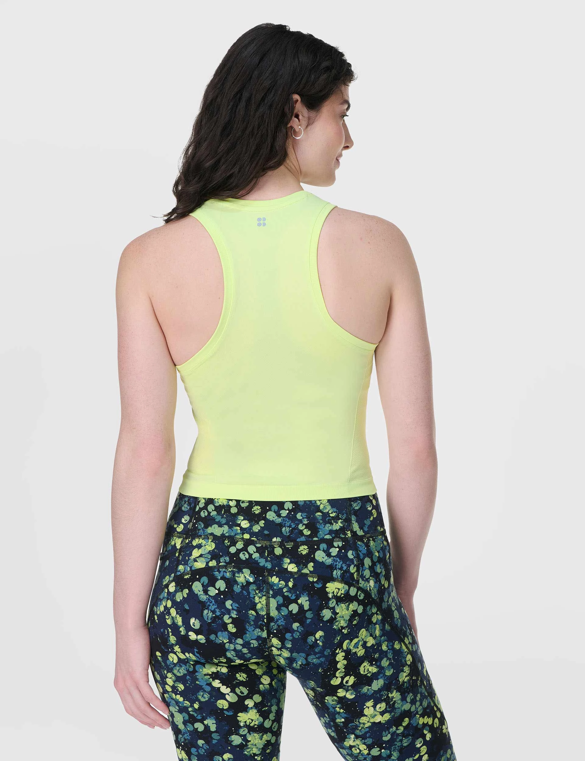 Easy Layering Athlete Crop Seamless Gym Vest - Pomelo Green