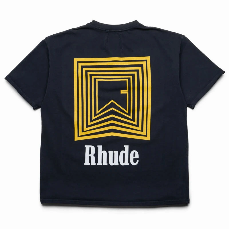 Rhude Chevron Logo Repeat tee 'Black' SkinFriendlyElastic