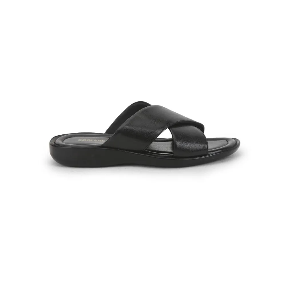 Bonded Seamless Construction running in cold weather Coolers Black Casual Slippers For Men CROSS-1E By Liberty