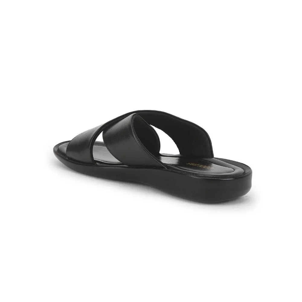 Coolers Black Casual Slippers For Men CROSS-1E By Liberty high - heel shoes minimalist shoes