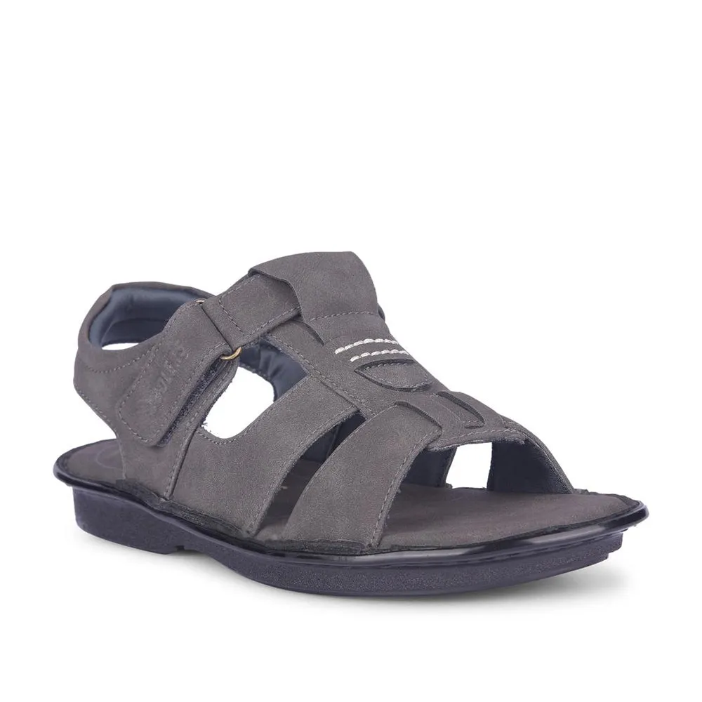 Coolers By Liberty Mens FLEXO Grey Casual Sandal padded - straps Comfort Fit Lining