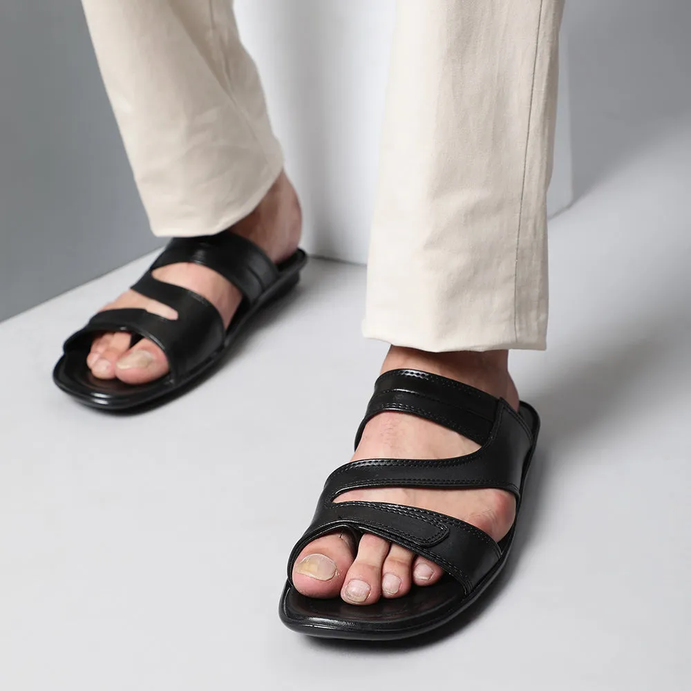 Coolers Casual (Black) Slippers For Men COOL99-13 By Liberty Trail equipment