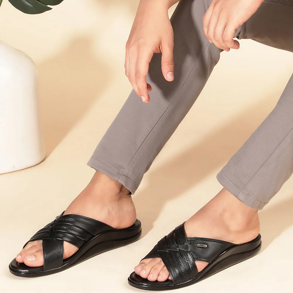 Coolers Casual (Black) Slippers For Men TAYLOR By Liberty Stabilizing TPU