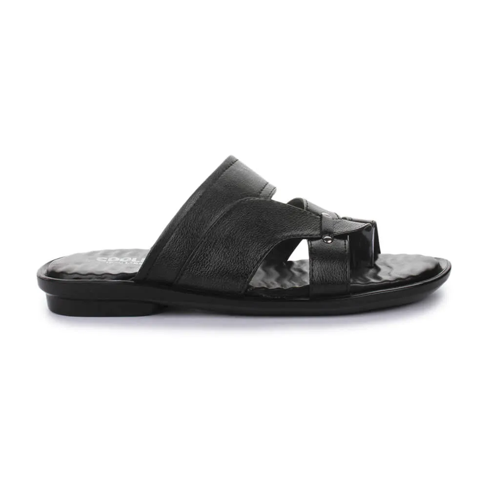 Coolers Casual Black Slippers For Men TRL-113 By Liberty pastel shoes Quick Dry Fabric