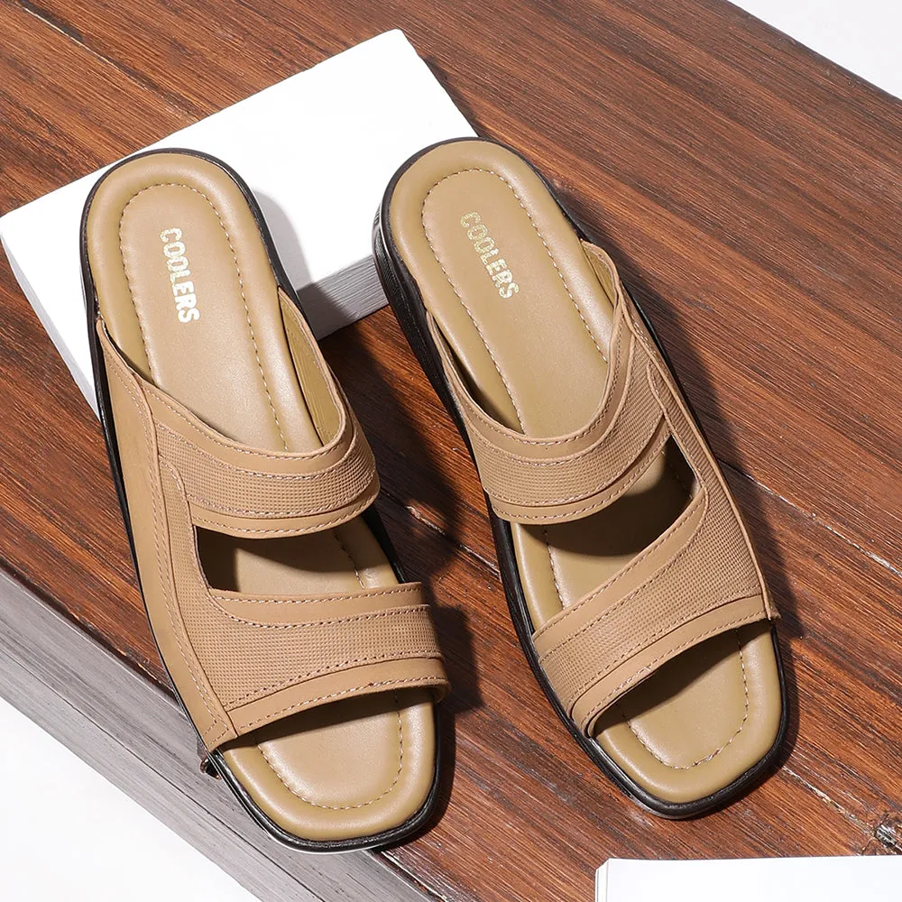 Coolers Casual Brown Slippers For Men 2050-01 By Liberty Hyper Bounce Foam