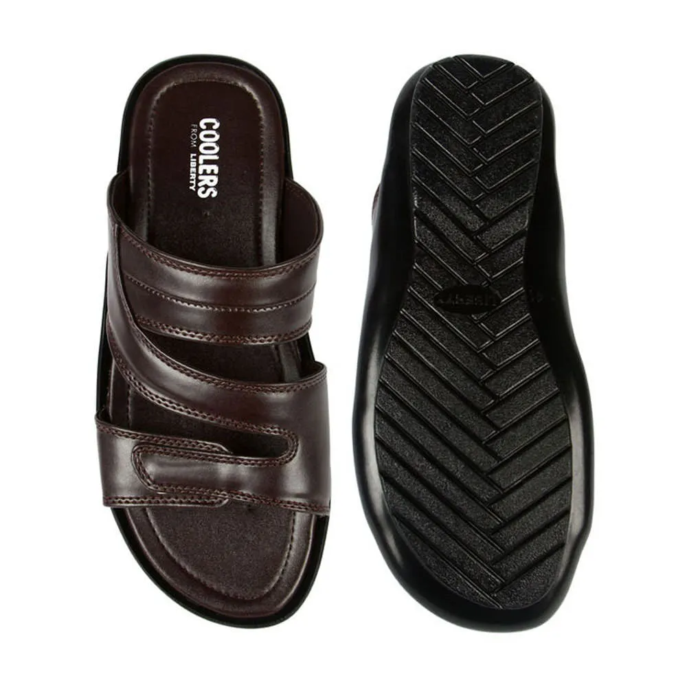 Coolers Casual (Brown) Slippers For Men COOL99-13 By Liberty Tension Adjustable Lacing