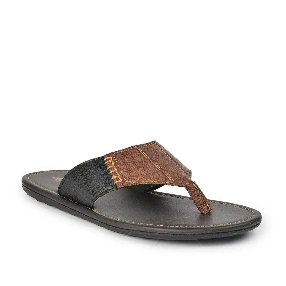 Coolers Casual Tan Slippers For Men AVN-13 By Liberty elastic - strap shoes