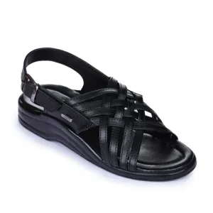Coolers Formal (Black) Sandals For Men 7123-84 By Liberty Rockered Propulsion Plate