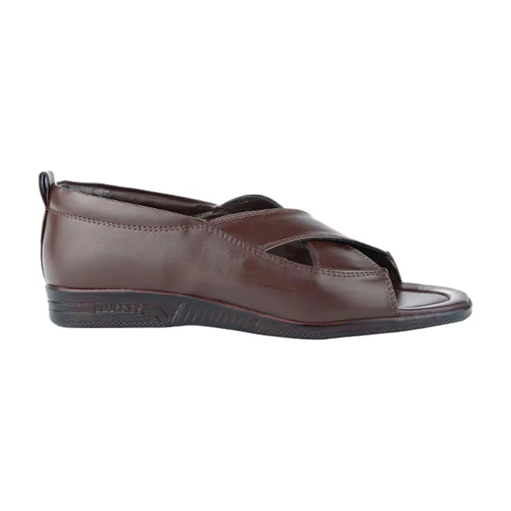 Coolers Formal (Brown) Sandals For Men 7194-118 By Liberty neutral - arch - feature shoes Ergonomic Sockliner