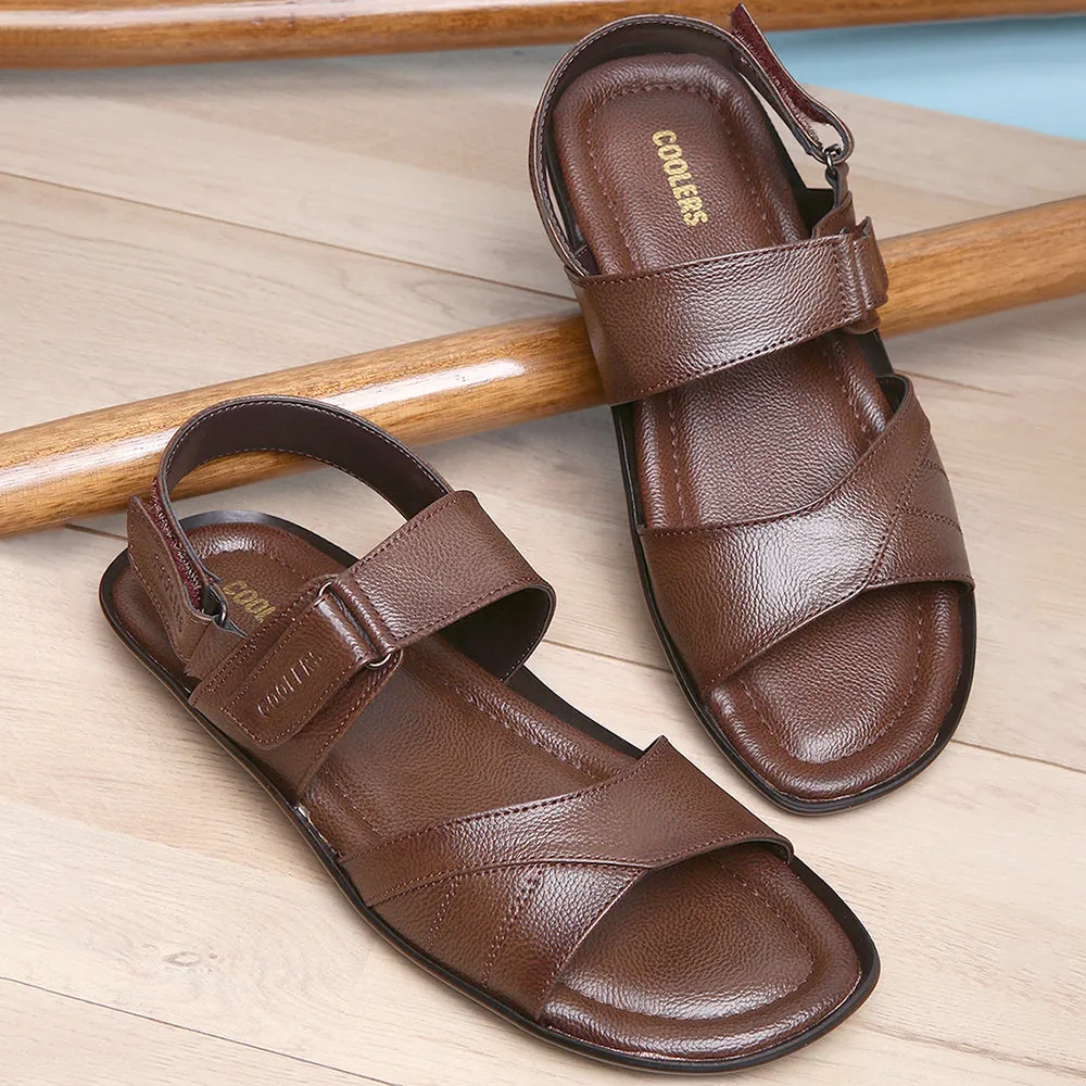 Coolers Formal Brown Sandals For Men LAF-202N By Liberty duathlon - running shoes