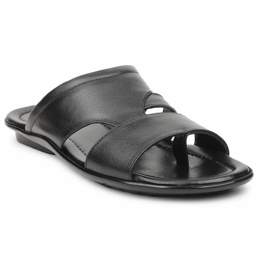 Coolers Black Casual Slipper For Men COOL99-704 By Liberty NylonMesh gel inserts