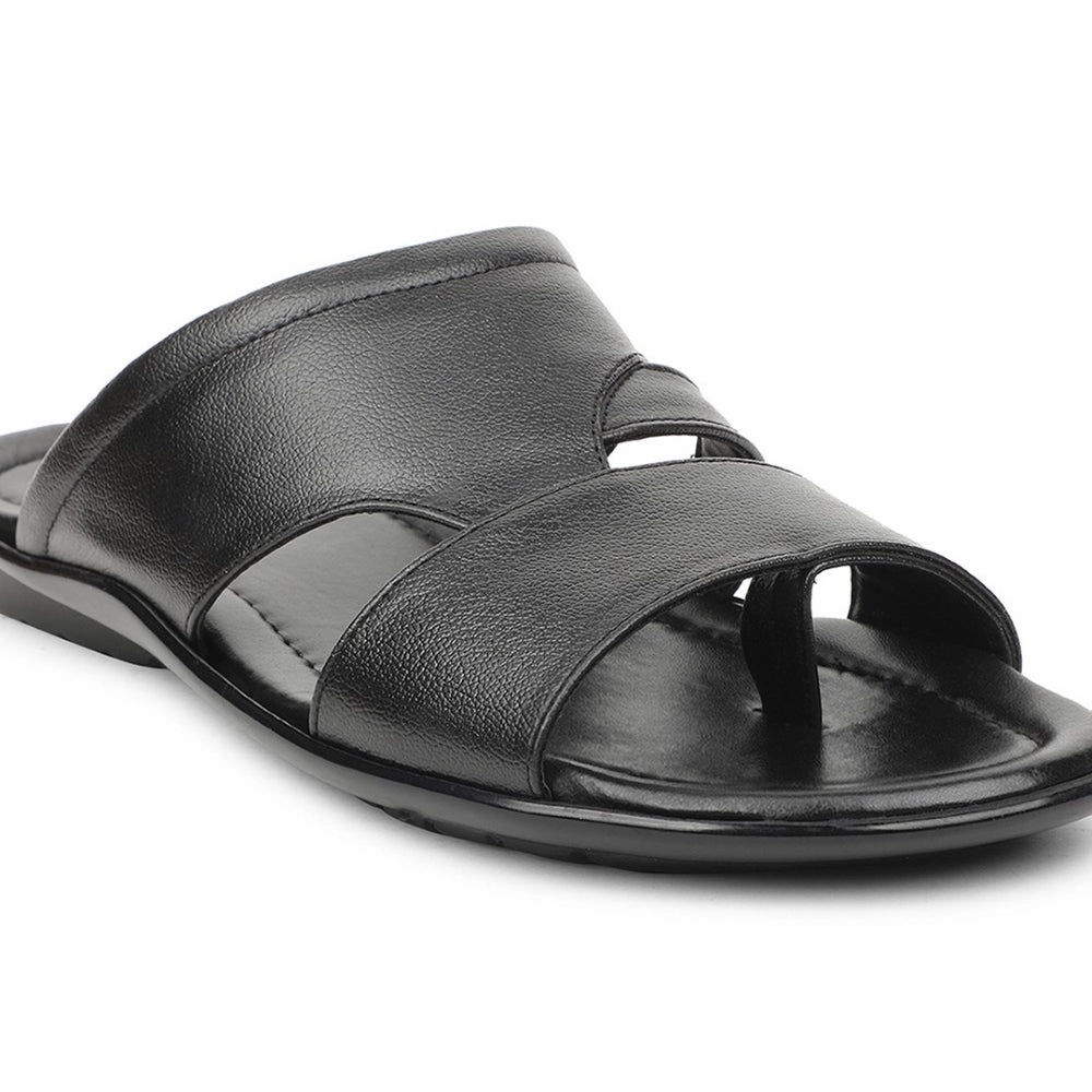 Coolers Black Casual Slipper For Men COOL99-704 By Liberty heel - cup - feature shoes running in a prairie area shoes