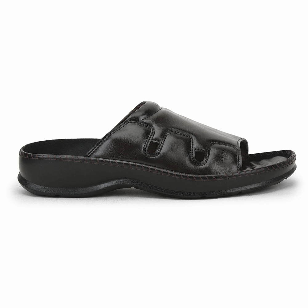 Coolers Brown Casual Slippers For Men META-2 By Liberty stripe - design shoes Athletic Use