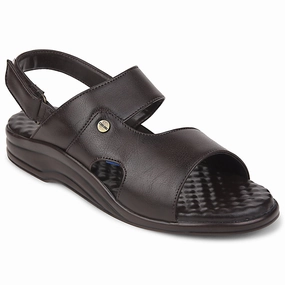Coolers Brown Formal Sandal For Men 7123-140 By Liberty Anti - friction Enhanced Grip Pattern