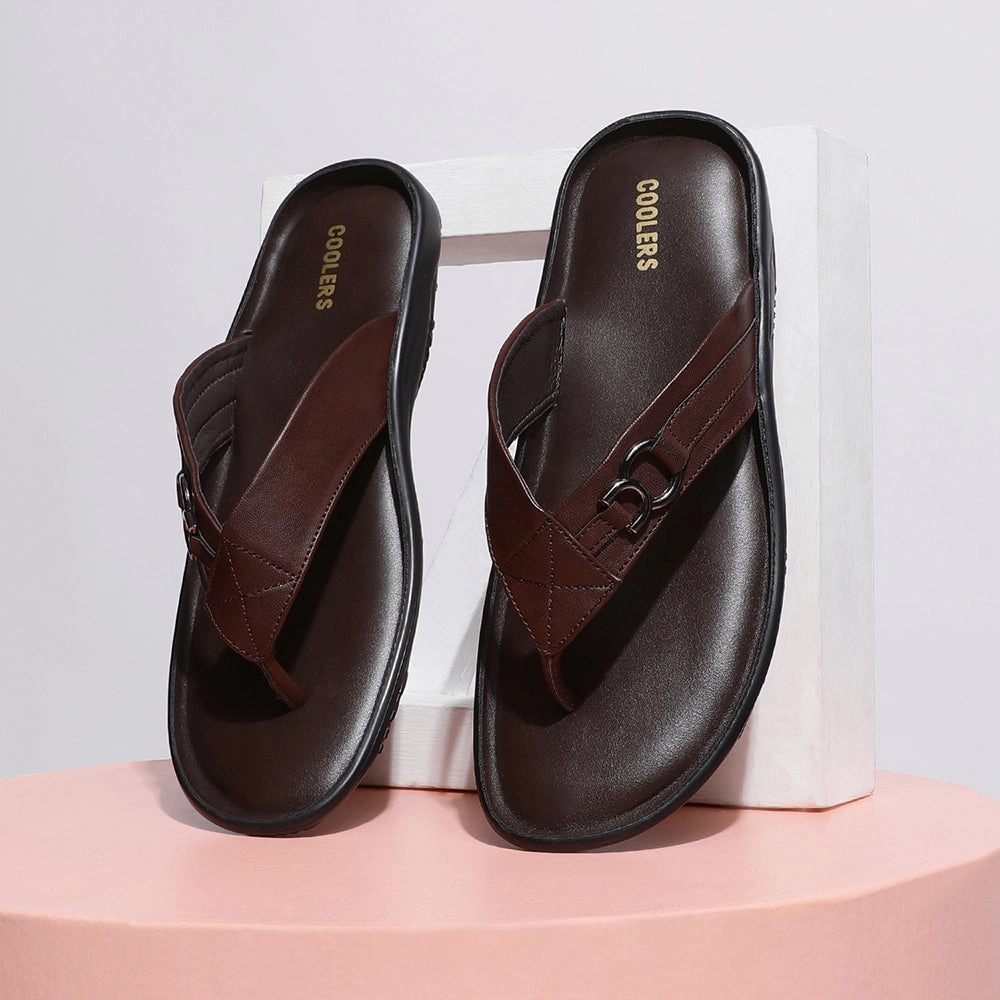 Coolers Casual (Brown) Slipper For Men LFL-04 By Liberty mesh - upper - material shoes