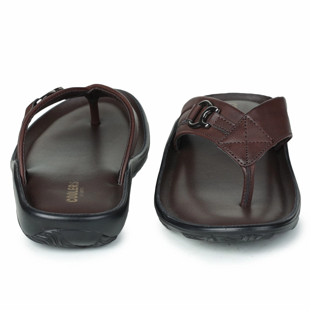 Pressure Dispersion Plate maximalist - style shoes Coolers Casual (Brown) Slipper For Men LFL-04 By Liberty