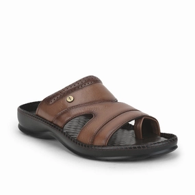 Coolers Casual (Tan) Slippers For Men STEAMER-02 By Liberty running belt