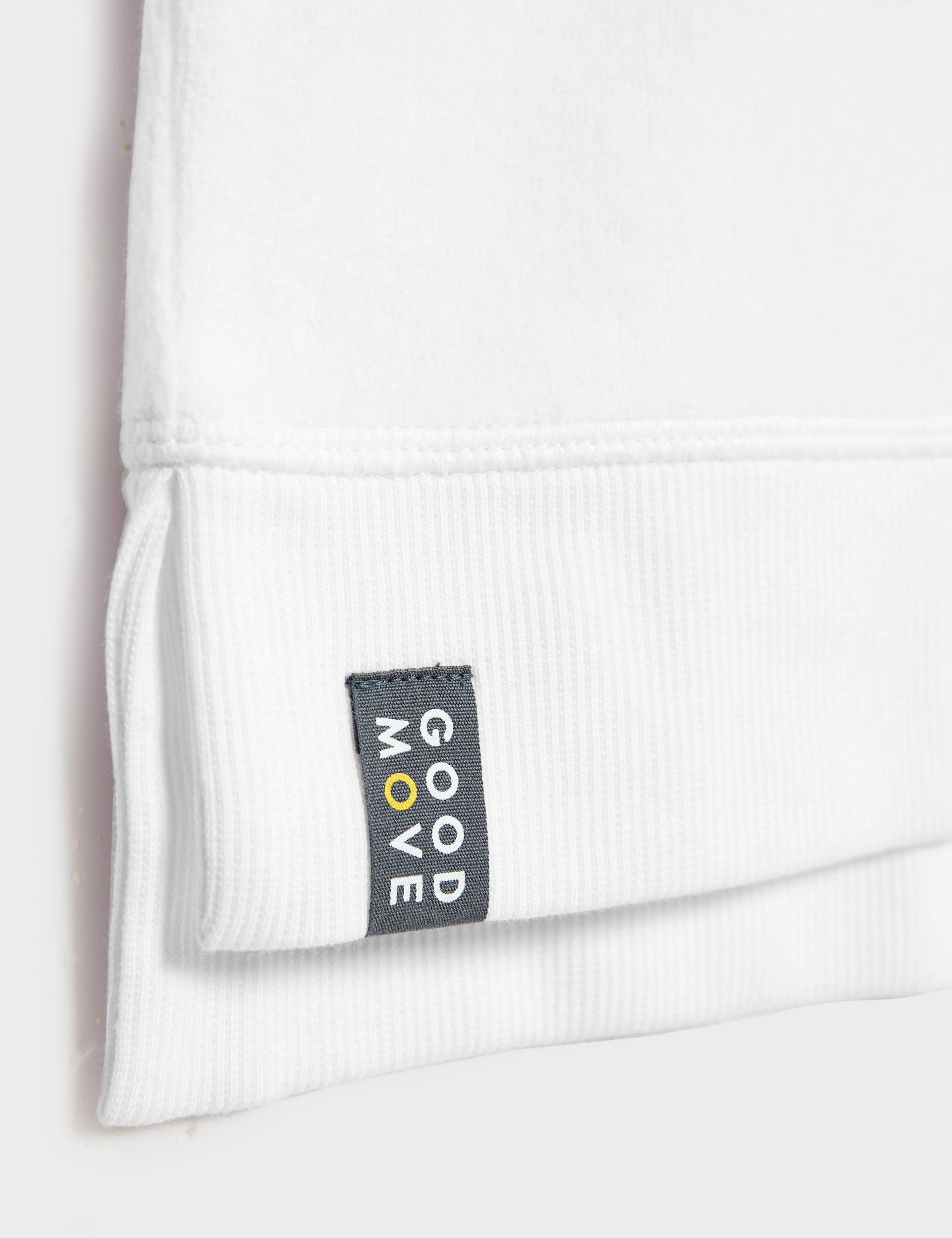 Bohemian style Cotton Rich Brushed Longline Sweatshirt - White