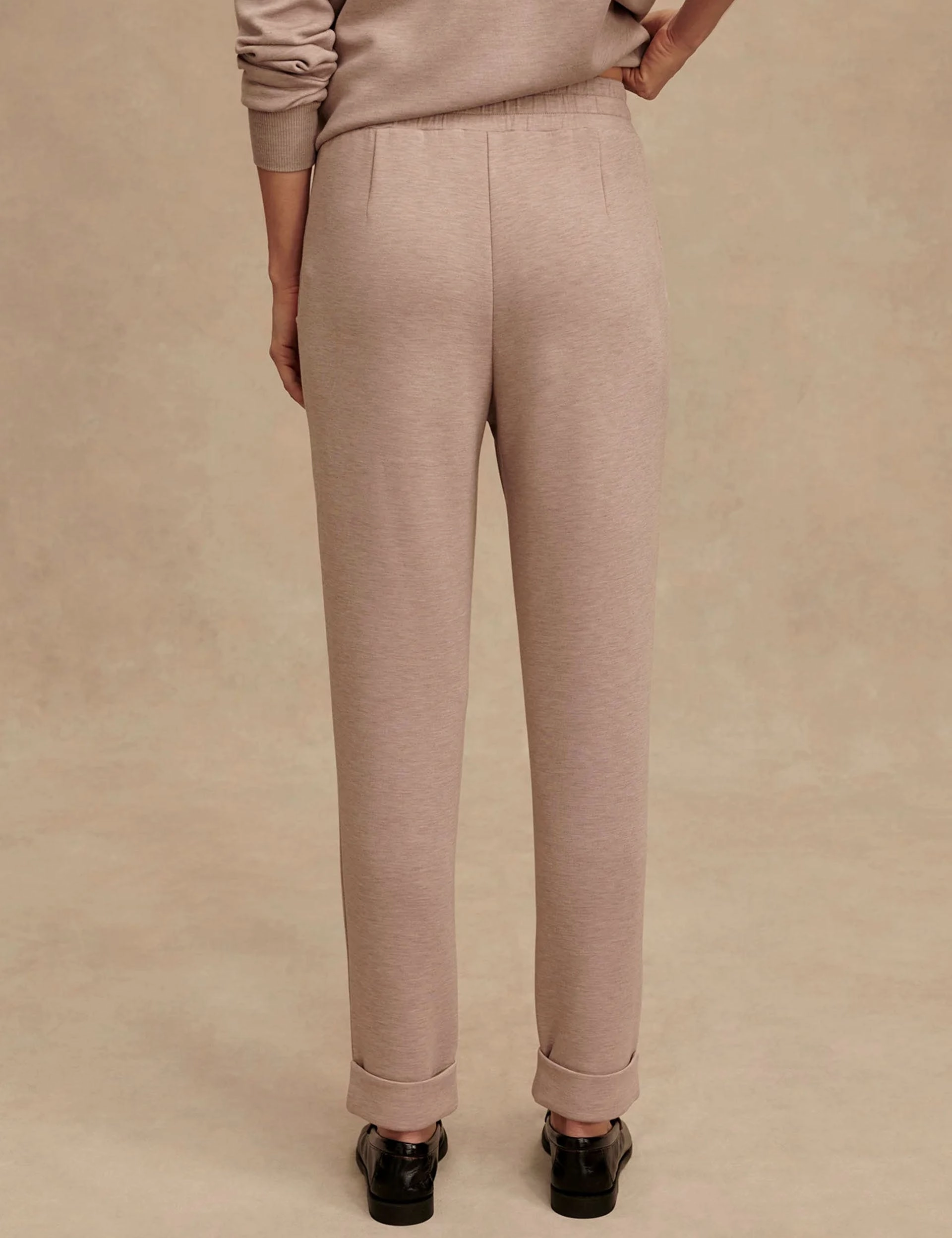 Ultra Soft Lining The Rolled Cuff Pant 25" - Taupe Marl