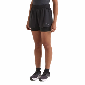 Diadora L. Shorts 2in1 5'' Run Crew Spirit Glow QuickDryingTech