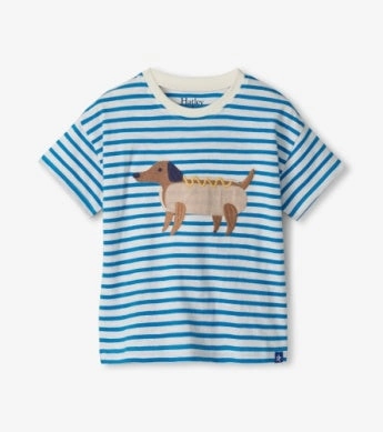 easy - care Satin Hatley Slouchy Tee - Hot Dog