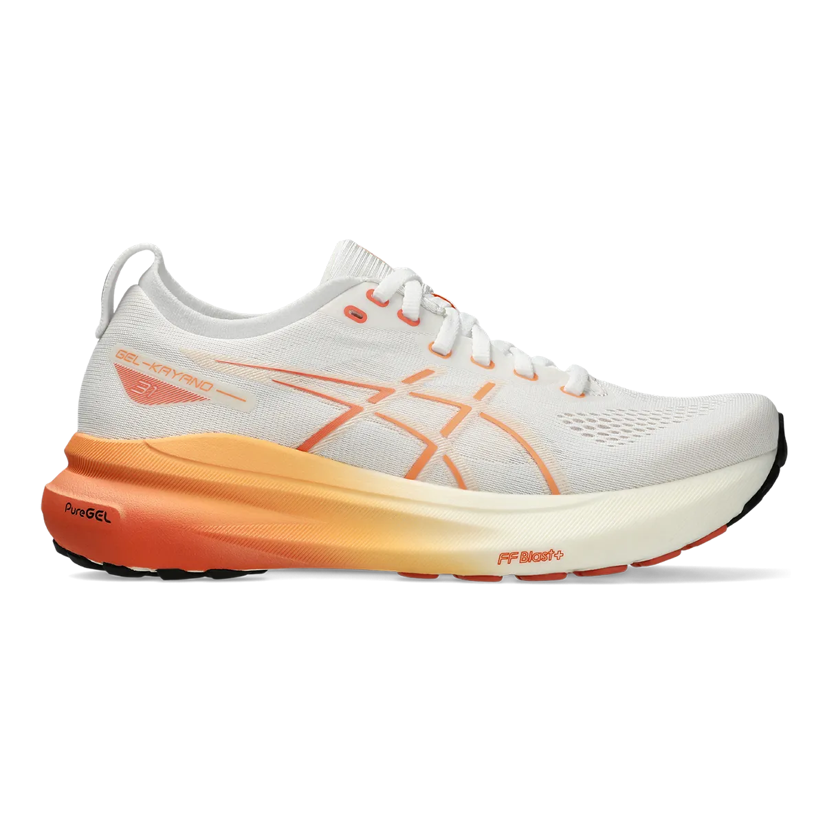 Reflective Safety Detailing Asics Gel Kayano 31 - White - Faded Orange