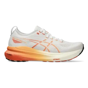 Asics Gel Kayano 31 - White - Faded Orange pre - run