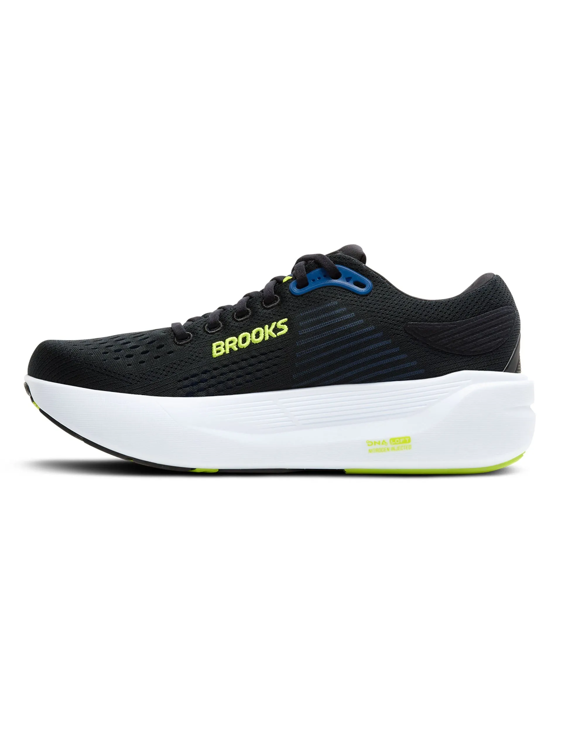 Ghost Max 3 - Black/Navy/Acid Lime sweat - wicking shoes running in countryside shoes