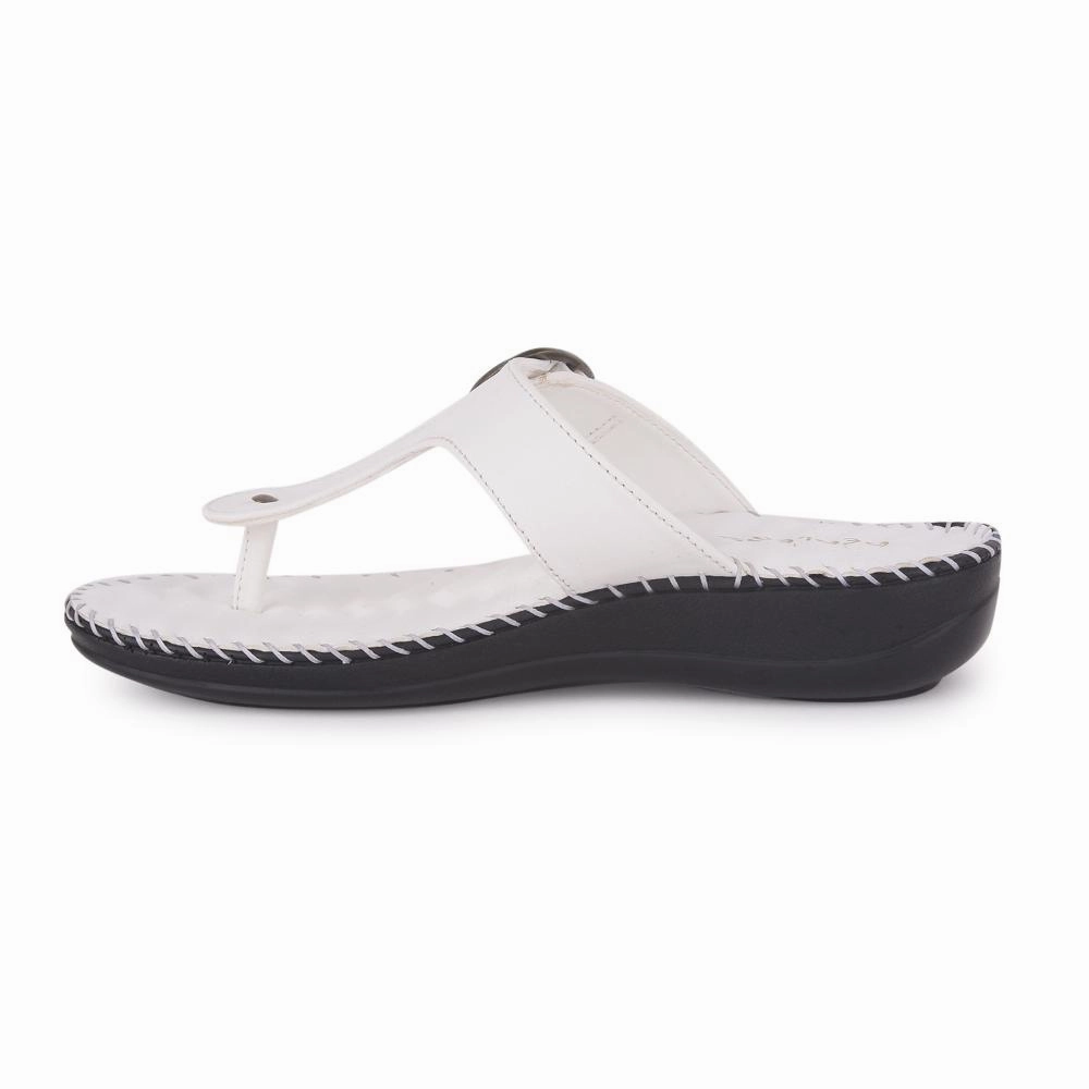 Healers Casual White Slippers For Women DELMA-3E By Liberty rainy - day running option