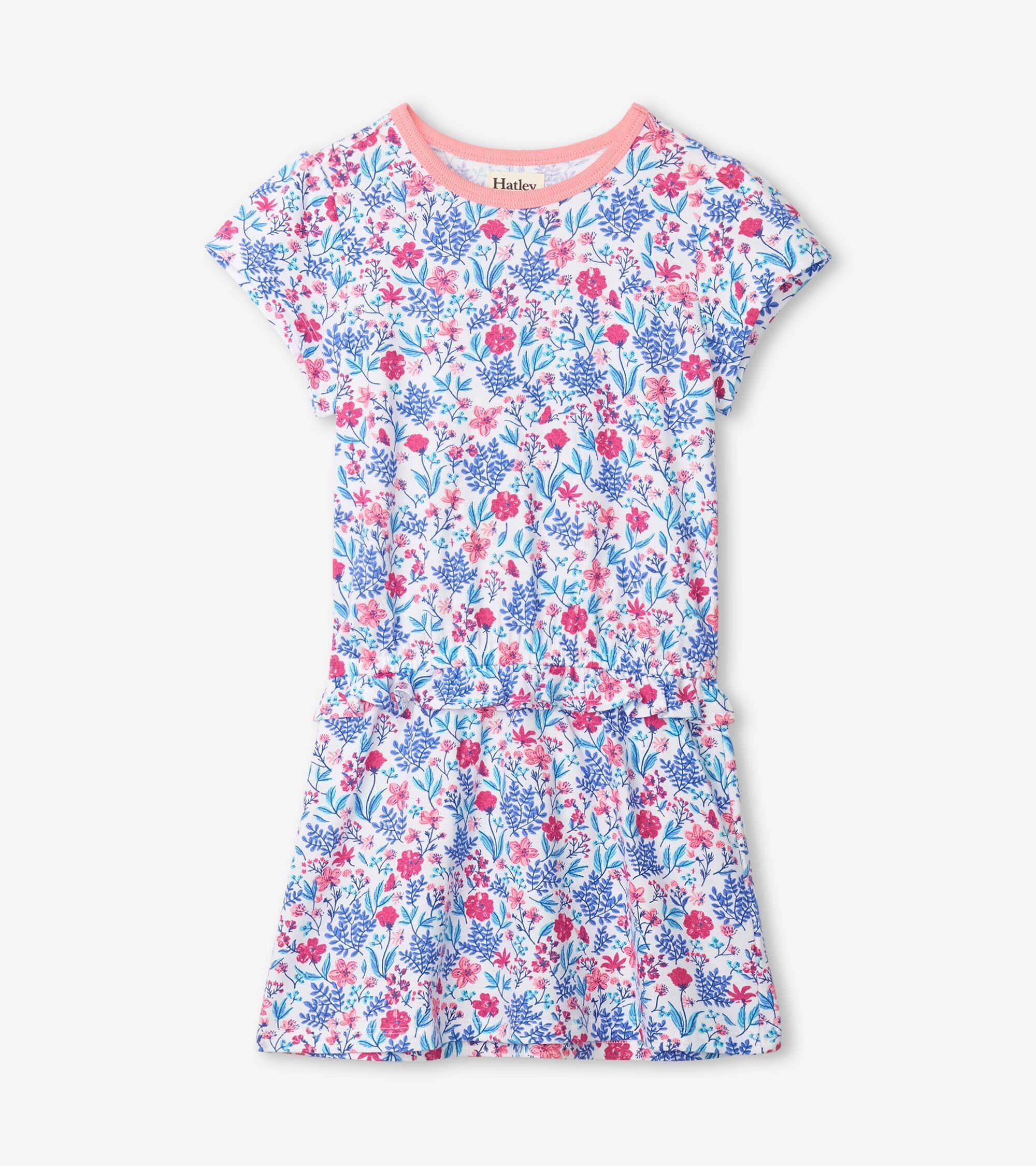 Extra - small Hatley Ruffle Waist Dress - Wild Flowers