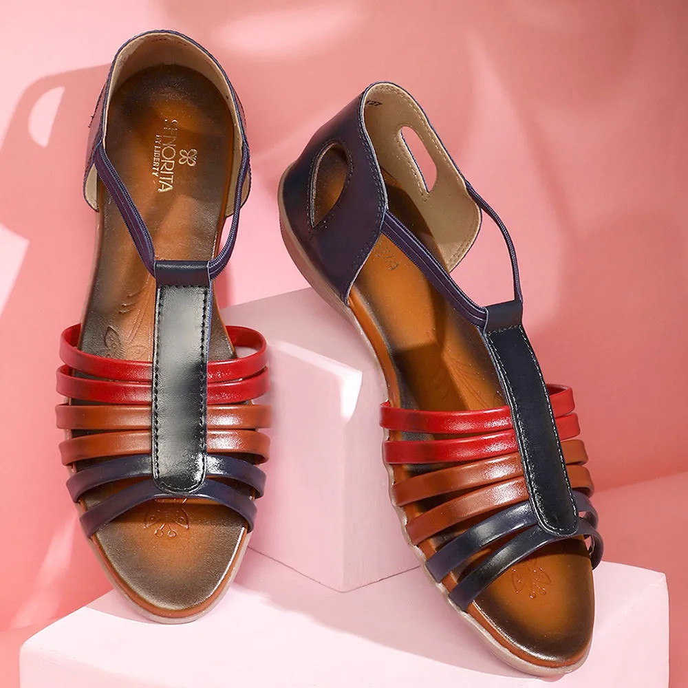 Senorita Casual (Navy Blue) Sandals For Women By Liberty city shoes Cushioned Running