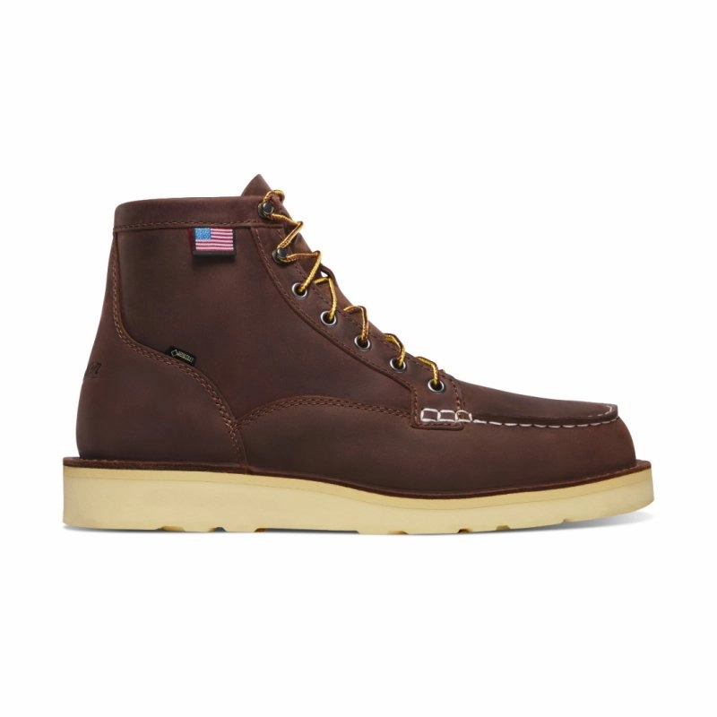 Danner Men's Bull Run Moc Toe 6" GTX - Brown Sporty Jacket LowProfile
