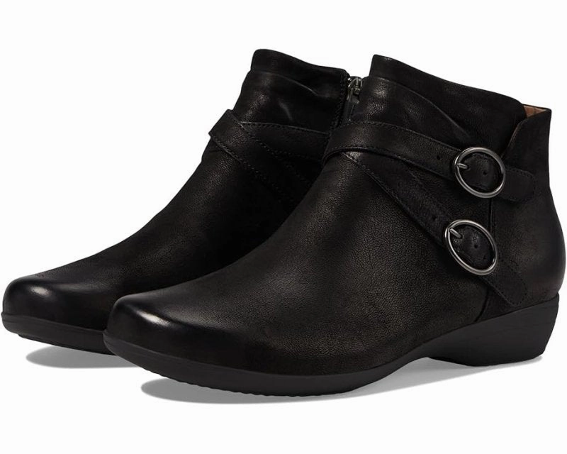 Dansko Women's Faithe - Black Burnished Nubuck Utility Jacket Tight Core