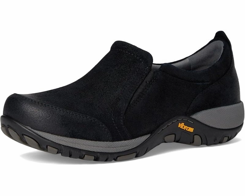 Dansko Women's Pippy - Black Waterproof Burnished Suede Casual Skirt Weekend Style