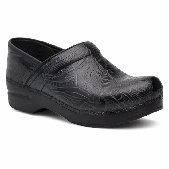 Peace Glow WaterRepellent Dansko Women's Professional Clog - Black Tooled