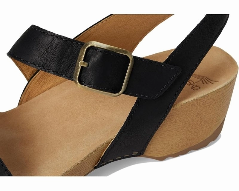 NonBindingEdges Holiday Ease Dansko Women's Trinity - Black Burnished Nubuck