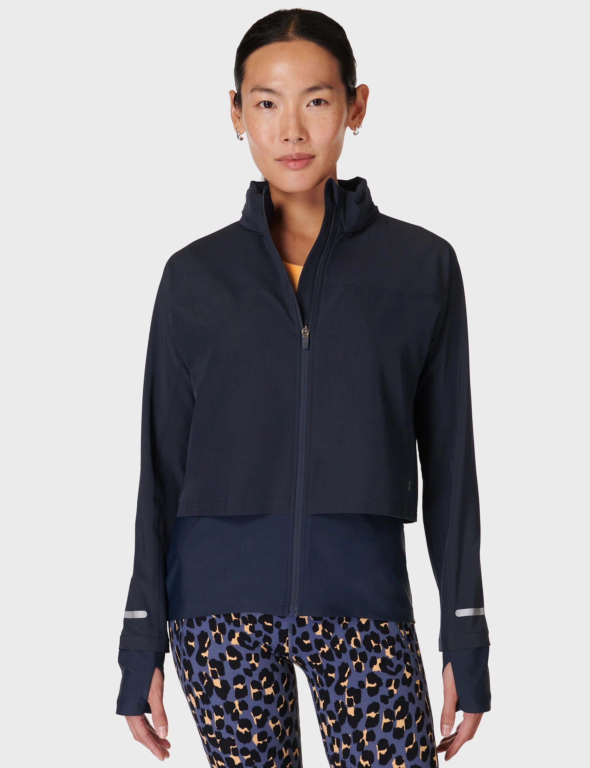 Fast Track Running Jacket - Navy Blue Sporty Jacket Minimalist Style