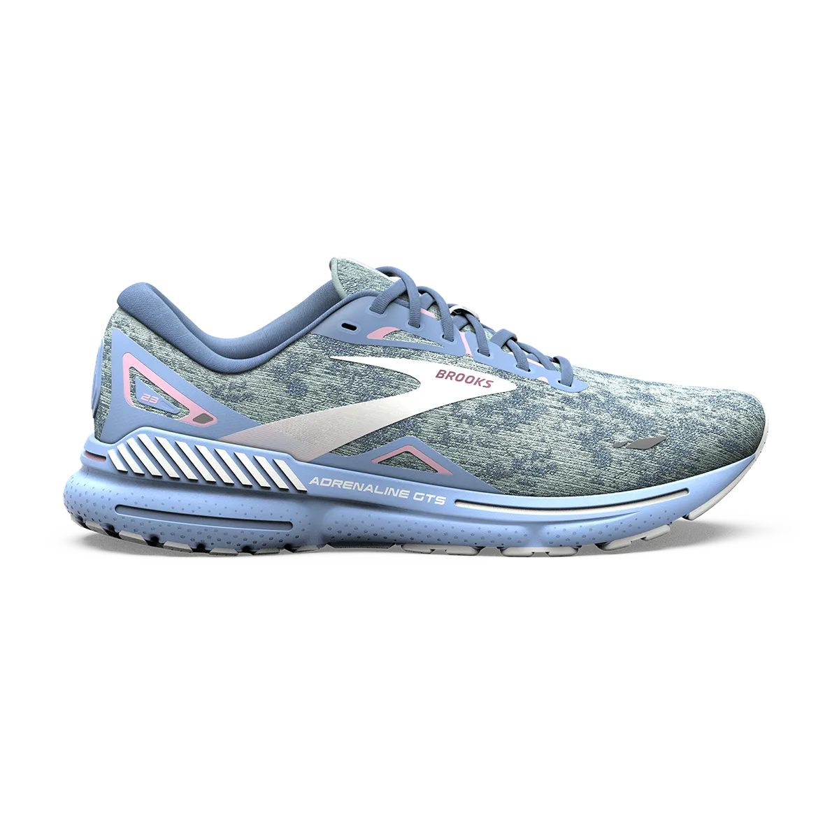 running on sand shoes Brooks Adrenaline GTS 23 - Blue - Open Air - Pink