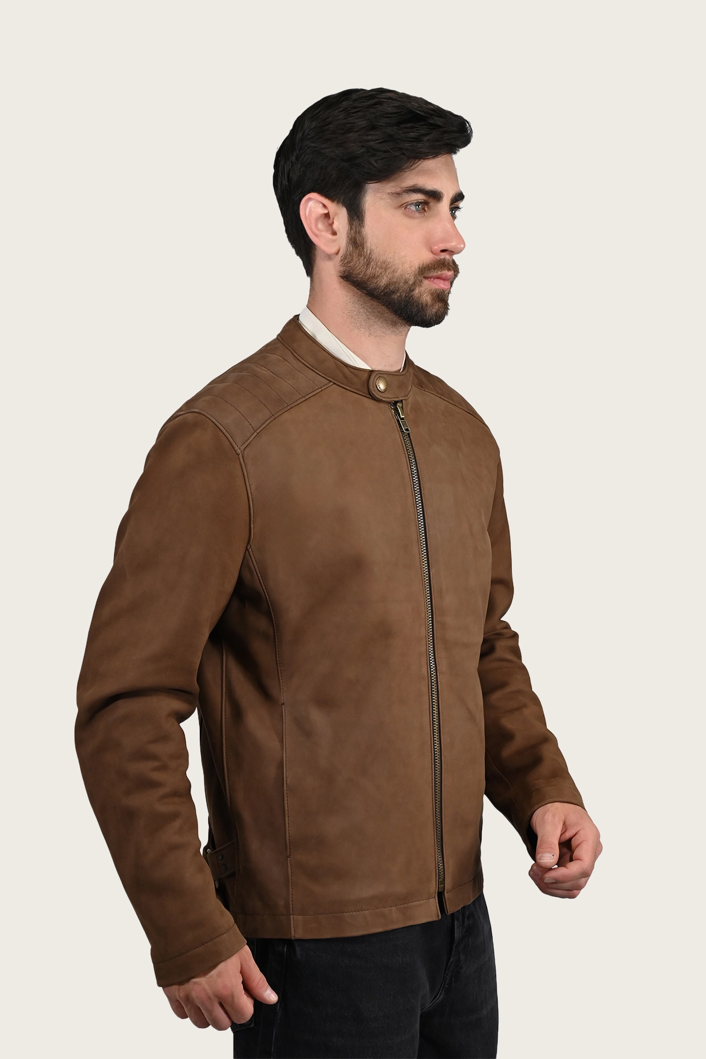 Statement Hardware Smooth Finish Desert Racer Jacket Urban Fresh Fit