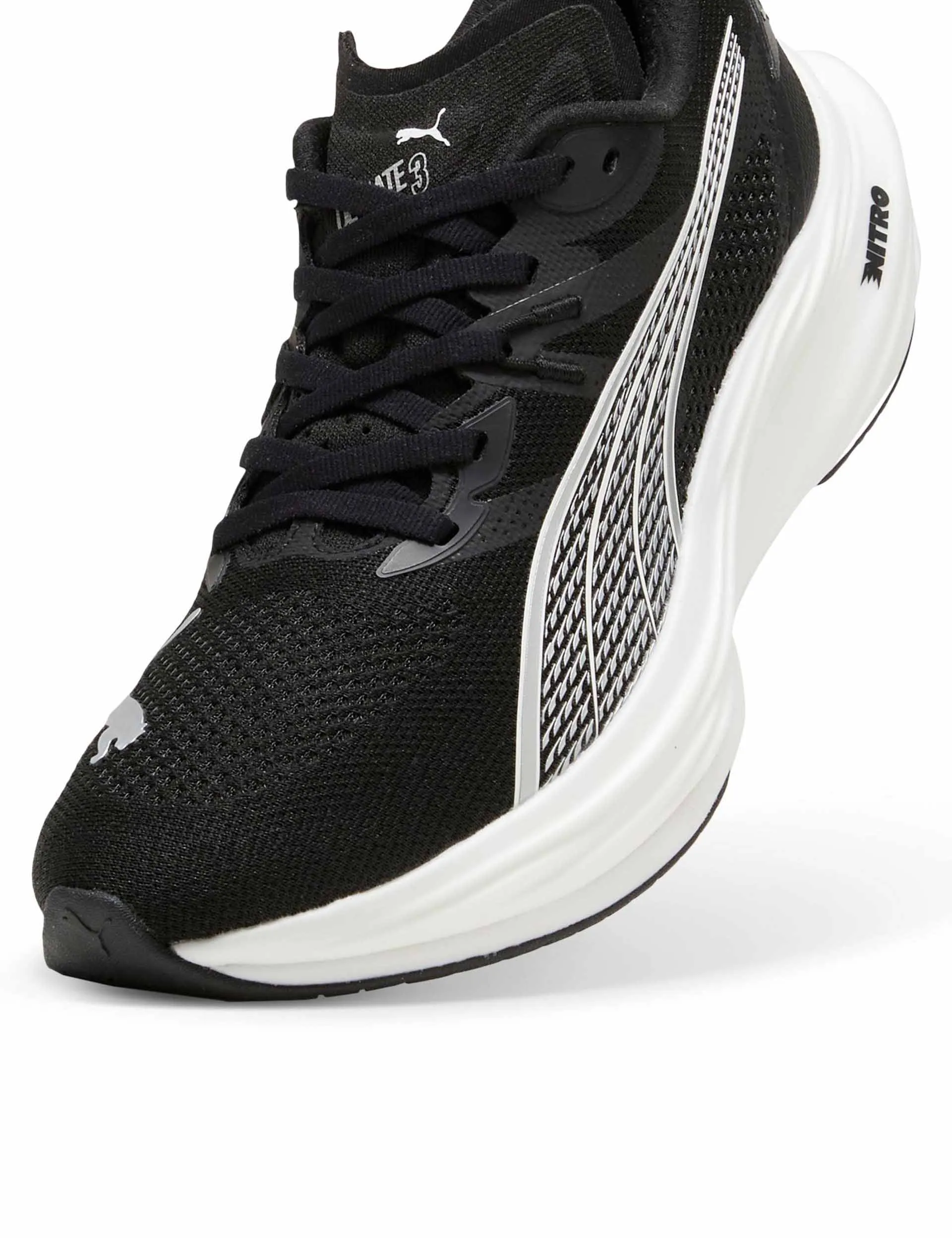 Deviate Nitro 3 - Black-White warm weather running vegan shoes