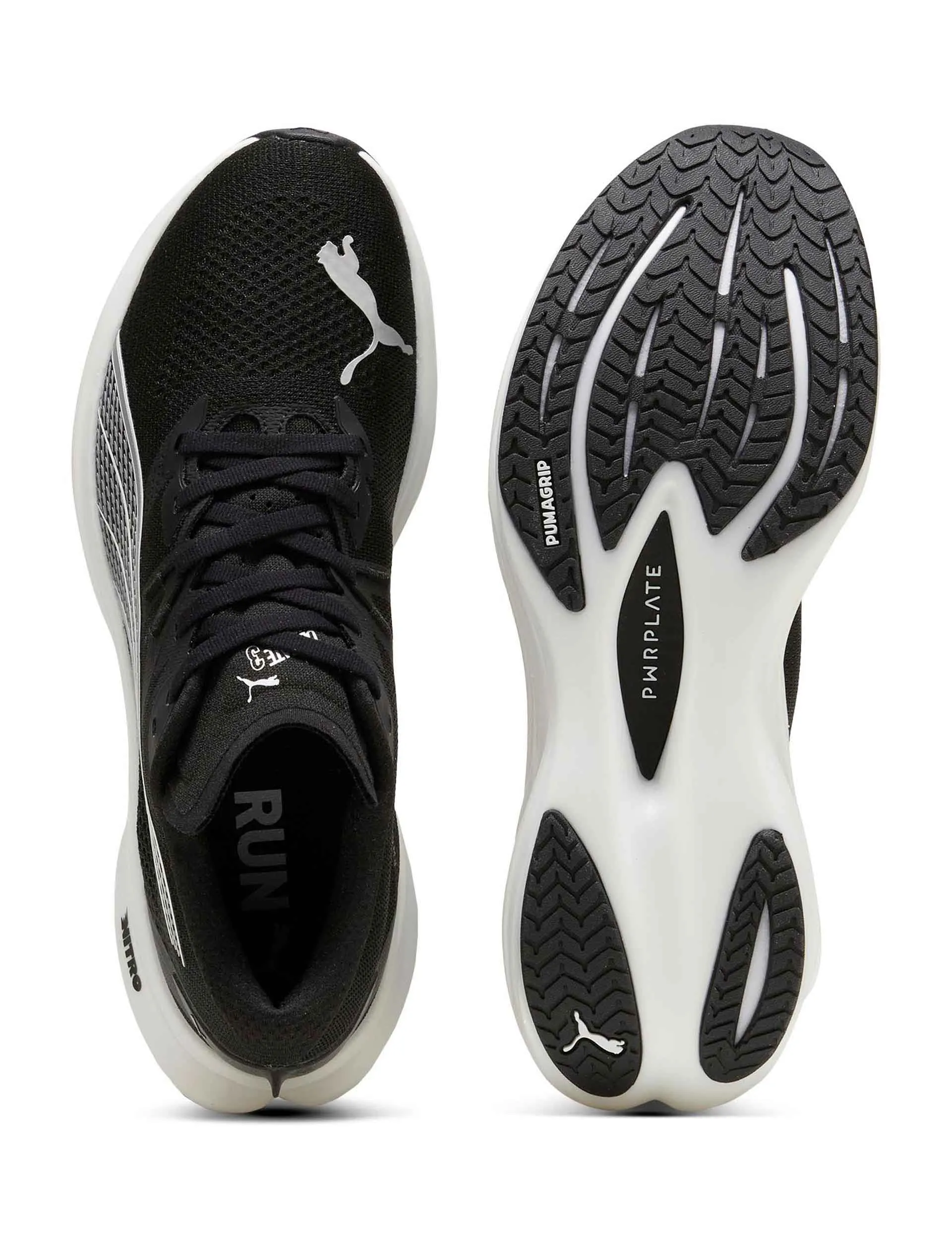 Deviate Nitro 3 - Black-White Perseverance running in a culvert area shoes