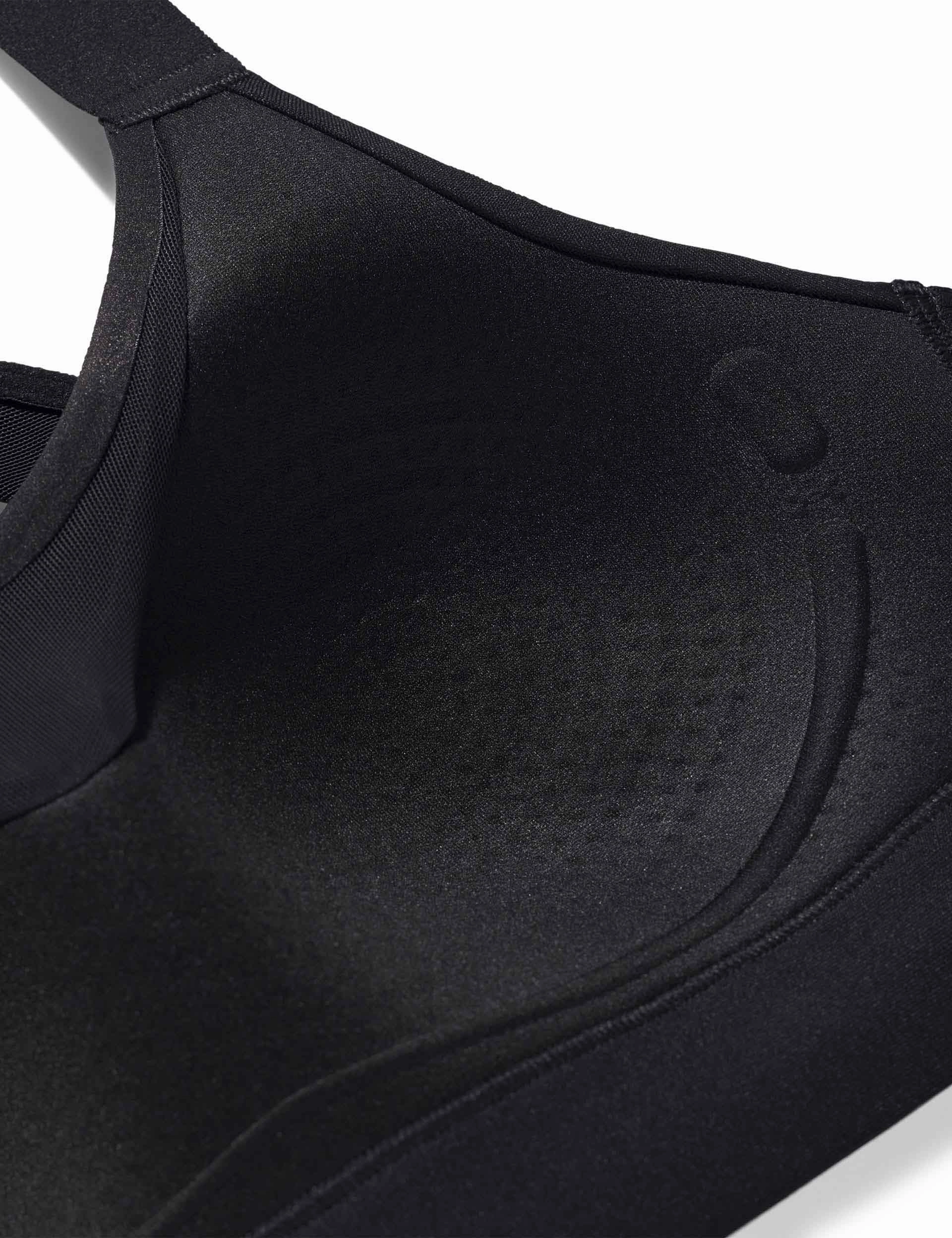 Infinity High Strappy Sports Bra - Black Layered Reinforcement