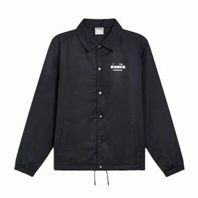 Diadora Jacket Coach Sqdc 'Black' Office Mood Cozy Sweatshirt