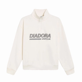 Diadora Sweatshirt 1/2 Zip Legacy 'White Alyssum' Elegant Skirt