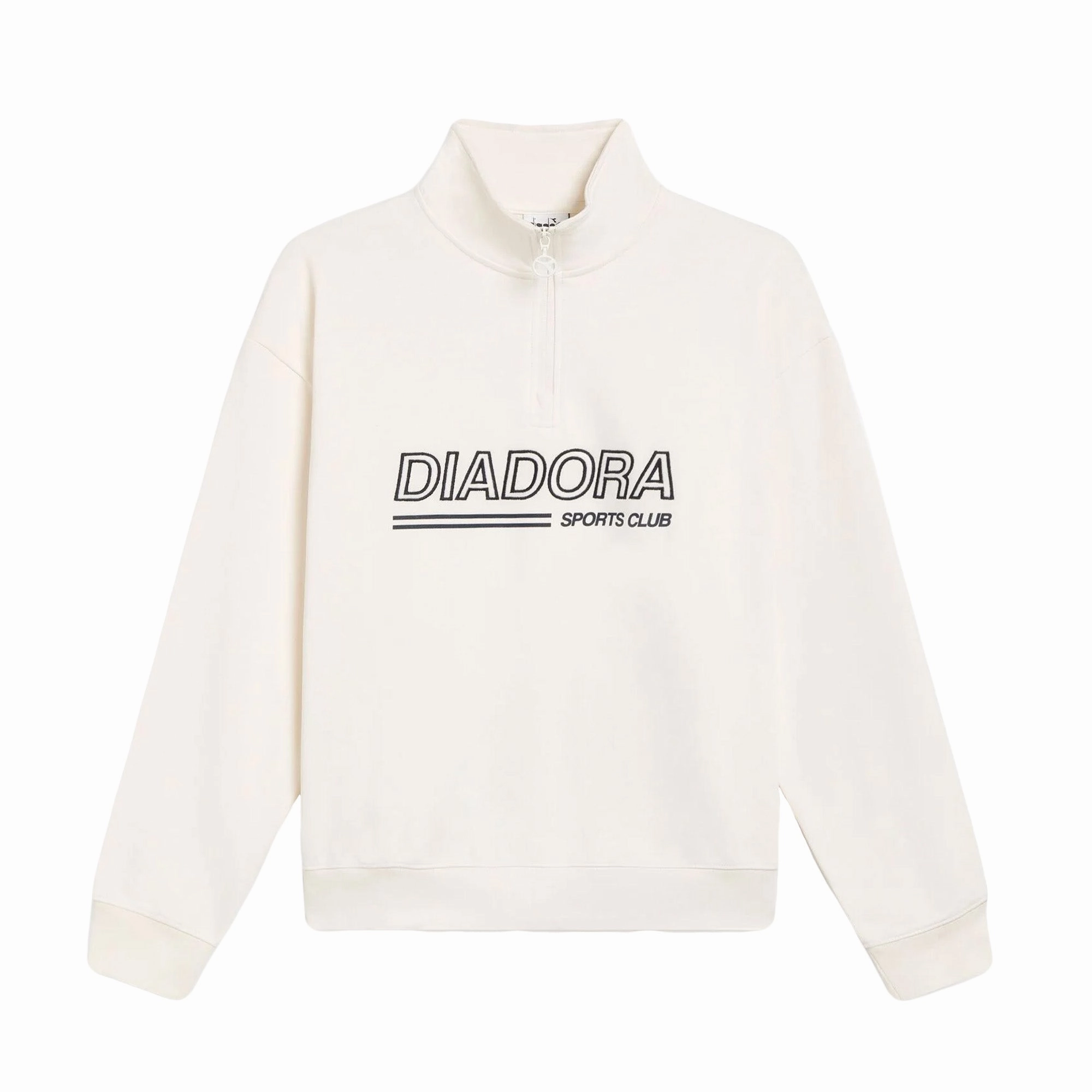 Diadora Sweatshirt 1/2 Zip Legacy 'White Alyssum' Elegant Skirt